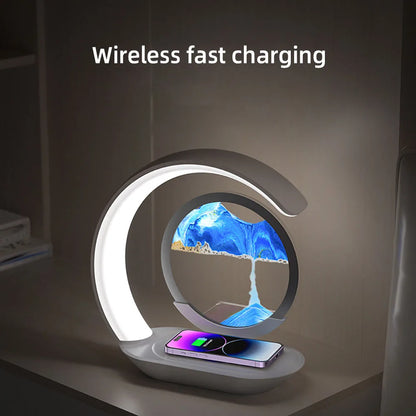 FlowScape™ Sand Lamp & Wireless Charger