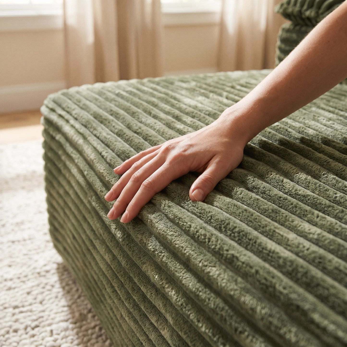 RidgeLoft™ 67" Oversized Corduroy Chaise Lounge & Sofa Bed
