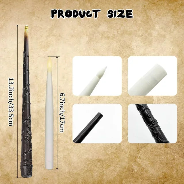 EnchantGlow™ Floating LED Candles with Magic Wand