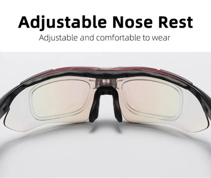 ROCKBROS Polarized Sports Sunglasses – 5 Lens Interchangeable Set