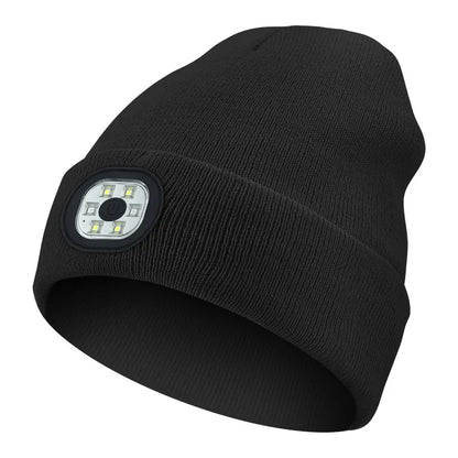 AudioBeam™ 3-in-1 Bluetooth Beanie — Built-In LED Headlamp & Wireless Headphones
