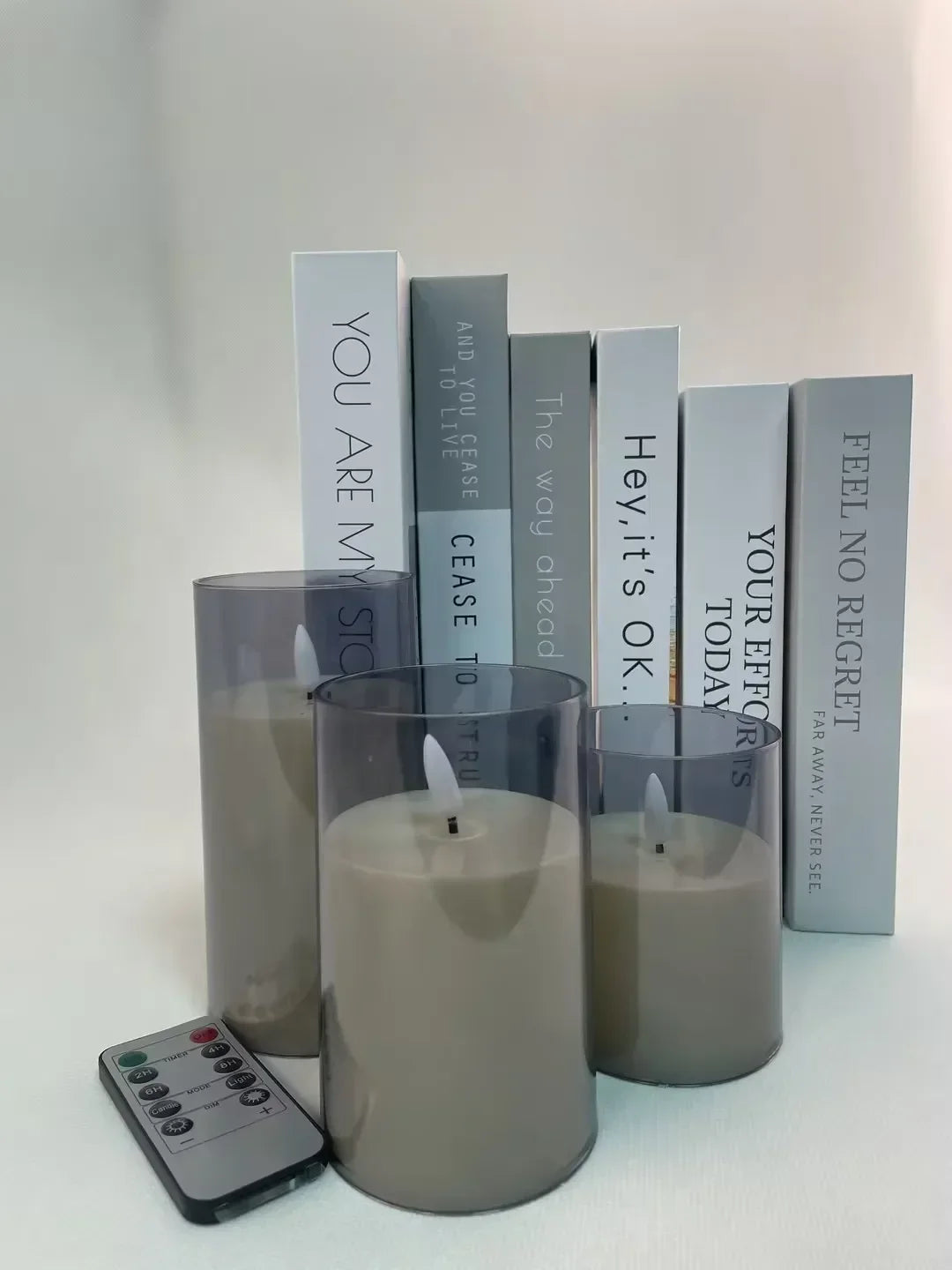 Luméa™ Flameless Candle Set — 3-Piece Remote-Controlled Ambient Candles