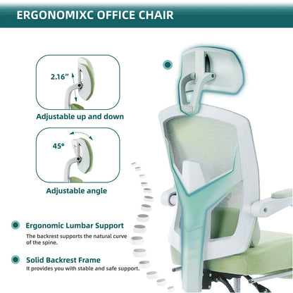 ProComfort™ Ergonomic Reclining Office Chair – High Back Mesh with Lumbar Pillow Support