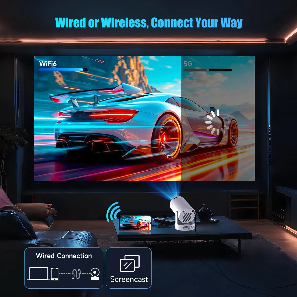 Magcubic HY300 Pro+ 8K Smart Home Theater Projector