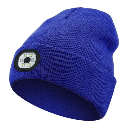 AudioBeam™ 3-in-1 Bluetooth Beanie — Built-In LED Headlamp & Wireless Headphones