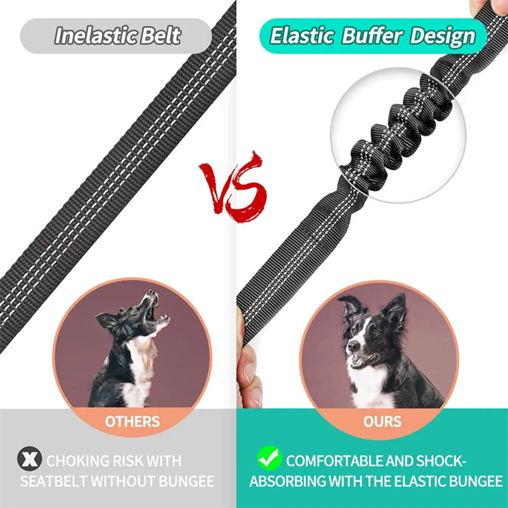 SafeRide™ Adjustable Dog Car Seat Belt – Pet Safety Harness Clip for Cars