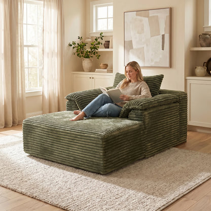 RidgeLoft™ 67" Oversized Corduroy Chaise Lounge & Sofa Bed