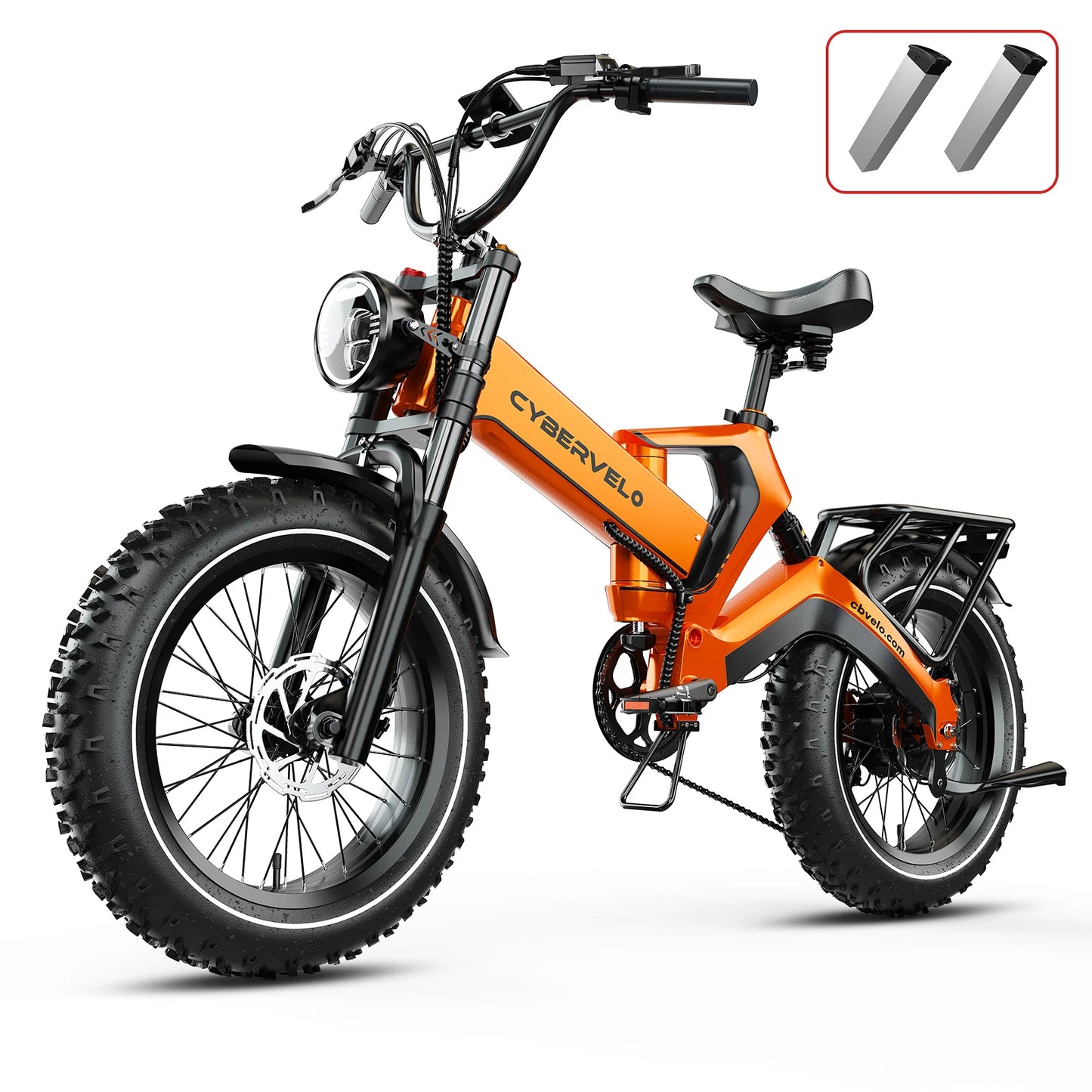 Cybervelo™ EK6 Folding Fat Tire E-Bike – 2000W Peak, 35+ MPH, 100+ Mile Range