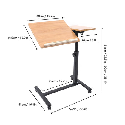 GlideDesk™ – Adjustable Rolling Laptop Desk | Mobile Workstation for Home & Office