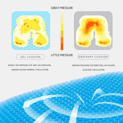 CoreFlex™ Gel Comfort Cushion – Breathable Honeycomb Design for Tailbone & Back Support