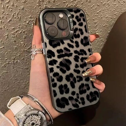 Leopard Print Phone Case for iPhone 11–17 Series – Shockproof Bumper Cover