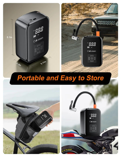 Smart Portable Tire Inflator – Wireless 150 PSI Air Pump