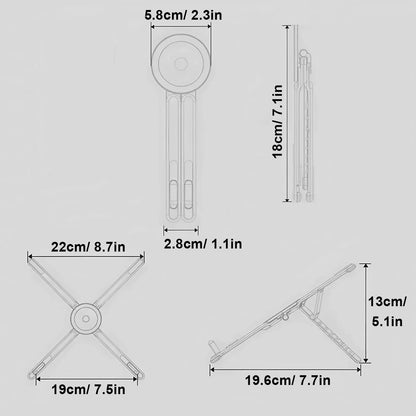Portable Laptop Stand – Foldable Magnetic Metal Stand