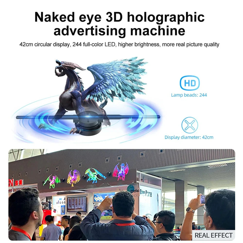 3D Hologram LED Fan Projector – Floating Visual Display