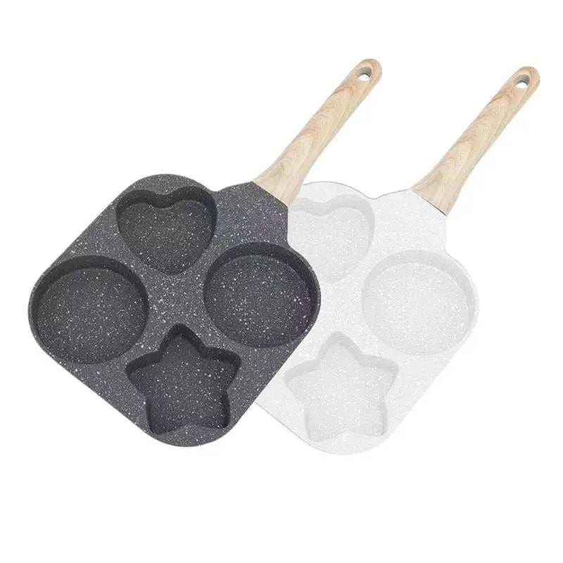 4-Hole Frying Pot Pan Thickened Omelet Pan Non-Stick Egg Pancake Steak Pan Cooking Egg Ham Pans Breakfast Maker Cookware Pan