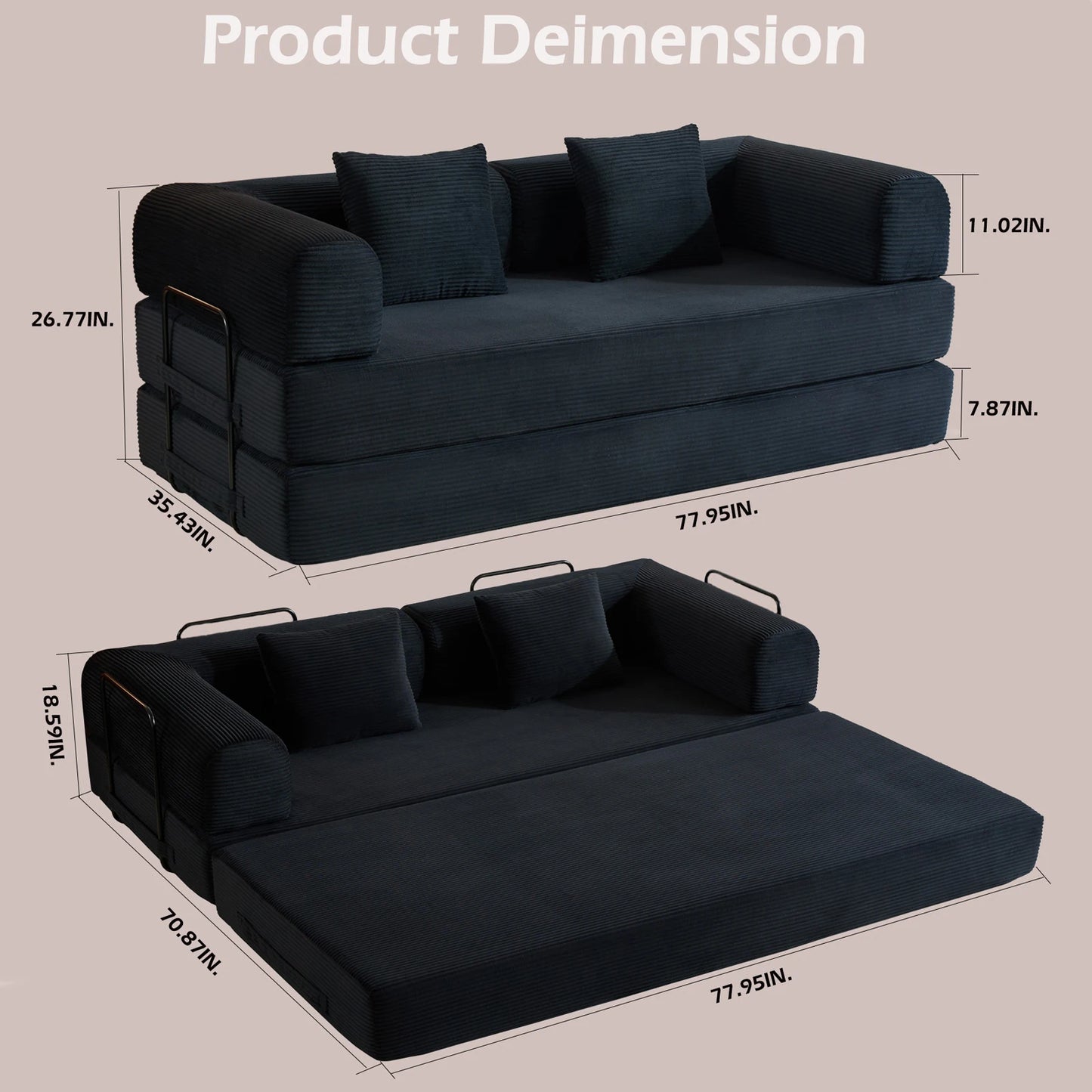 LoungeNest™ Convertible Sofa Bed