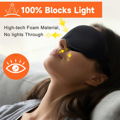 Restora™ 3D Sleep Mask – Soft, Breathable Eye Shade for Travel & Nighttime Use | 100% Light Blocking