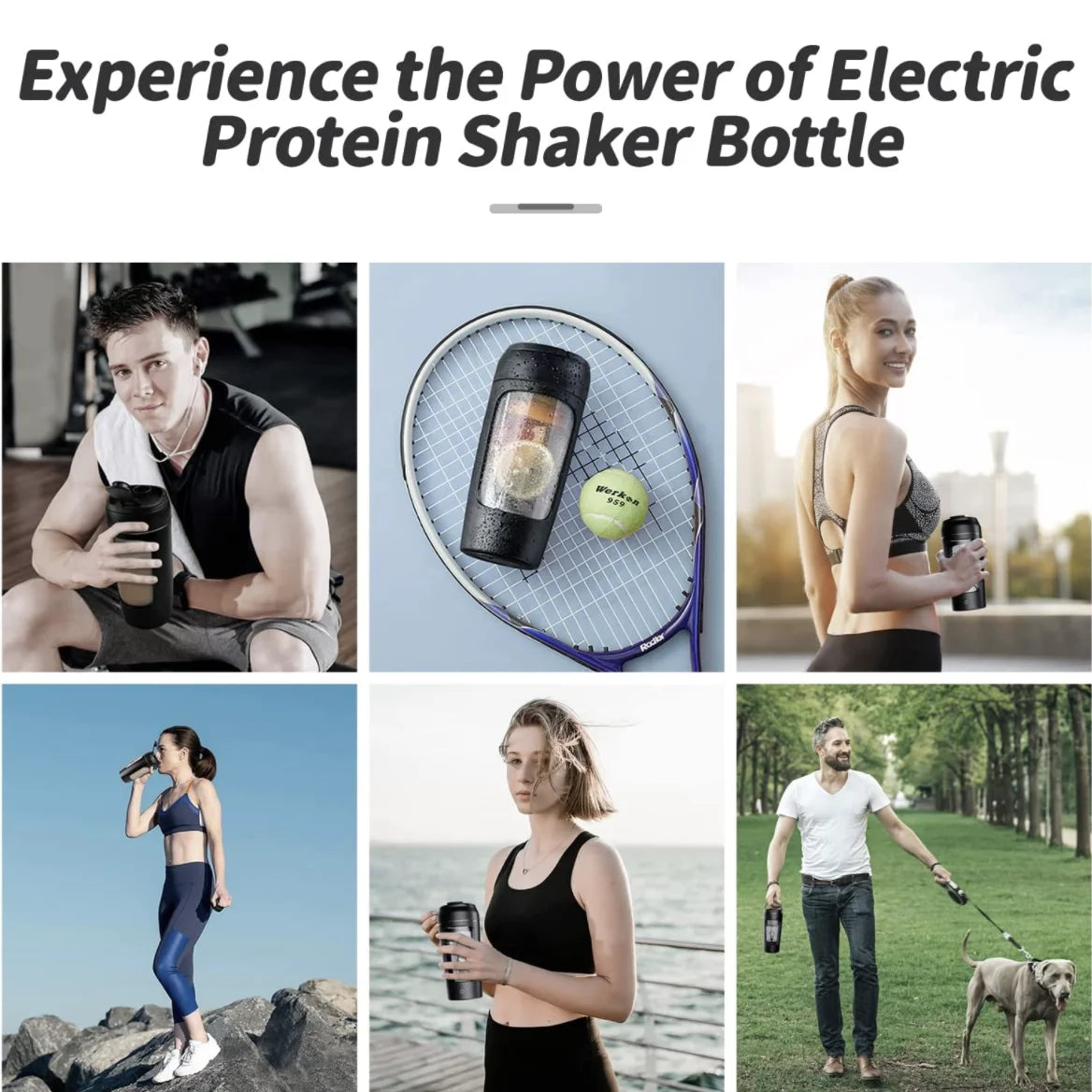 FuelBlend™ Electric Protein Shaker Bottle – 650ml USB Rechargeable, BPA-Free, Automatic Mixing Cup for Gym, Shakes & Cocktails