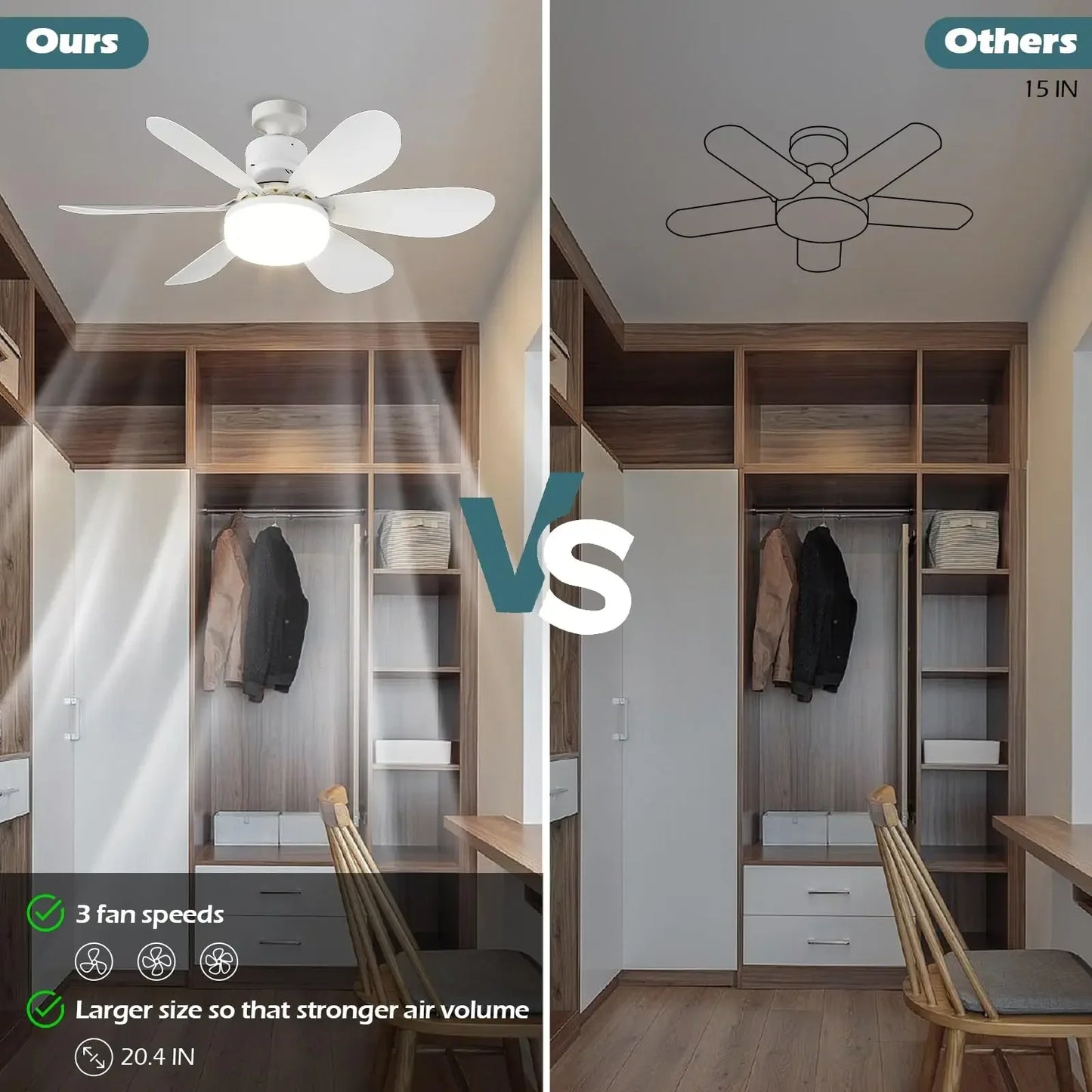 BreezeSocket™ LED Socket Fan Light with Remote