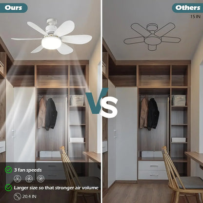 BreezeSocket™ LED Socket Fan Light with Remote