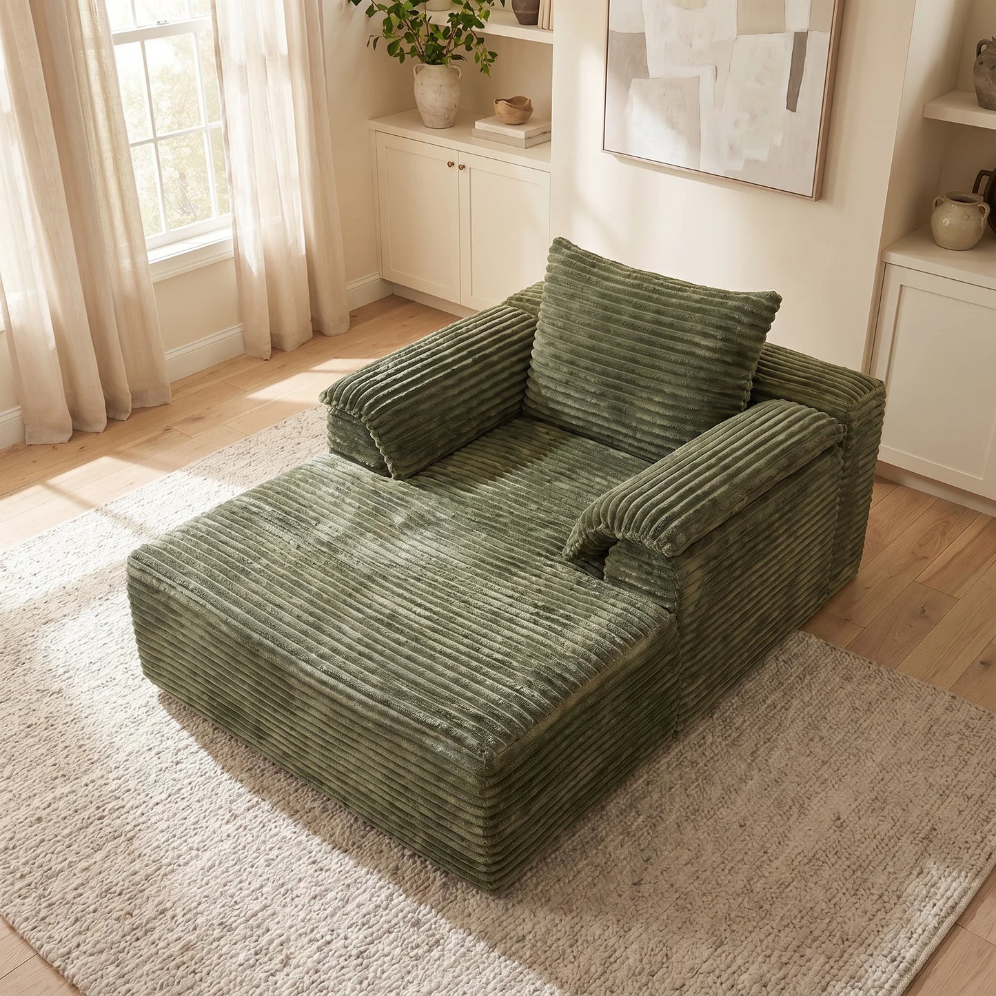 RidgeLoft™ 67" Oversized Corduroy Chaise Lounge & Sofa Bed