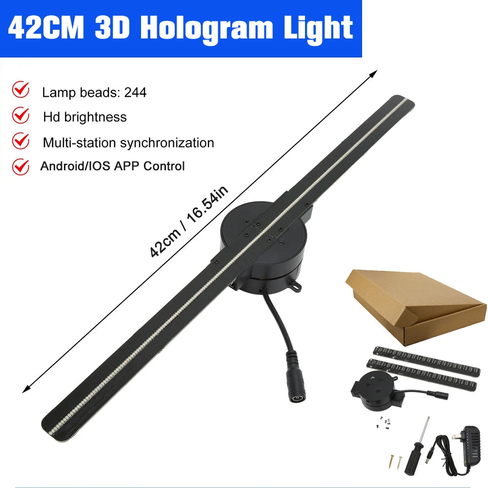 3D Hologram LED Fan Projector – Floating Visual Display