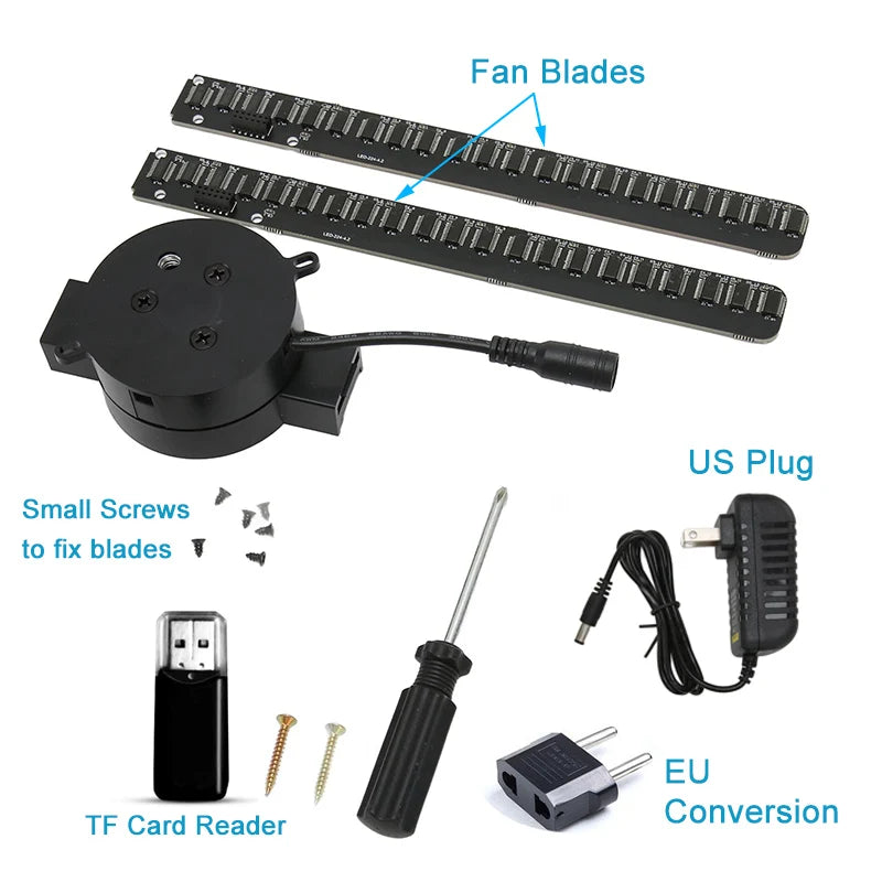 3D Hologram LED Fan Projector – Floating Visual Display