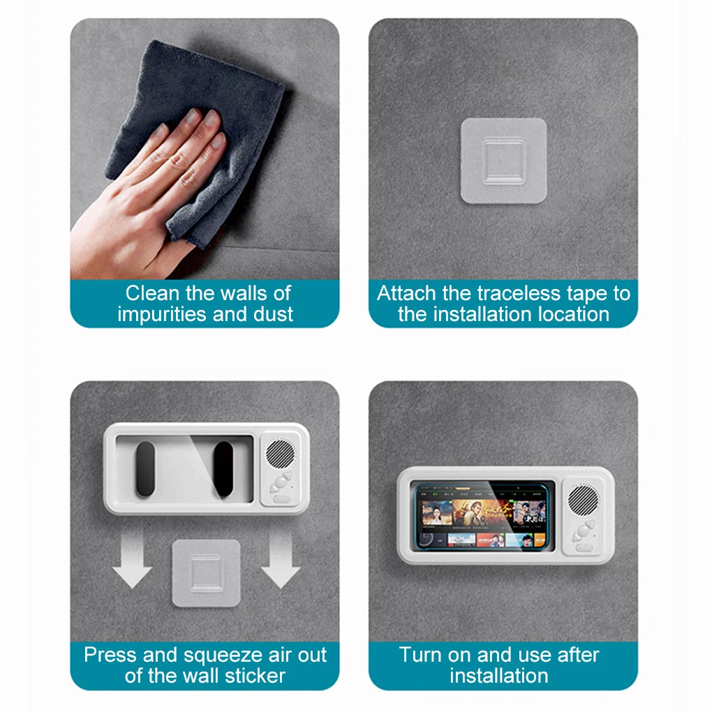 MistBox™ Waterproof Shower Phone Holder & Bluetooth Speaker