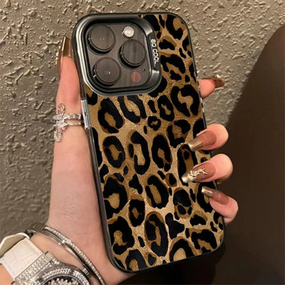 Leopard Print Phone Case for iPhone 11–17 Series – Shockproof Bumper Cover