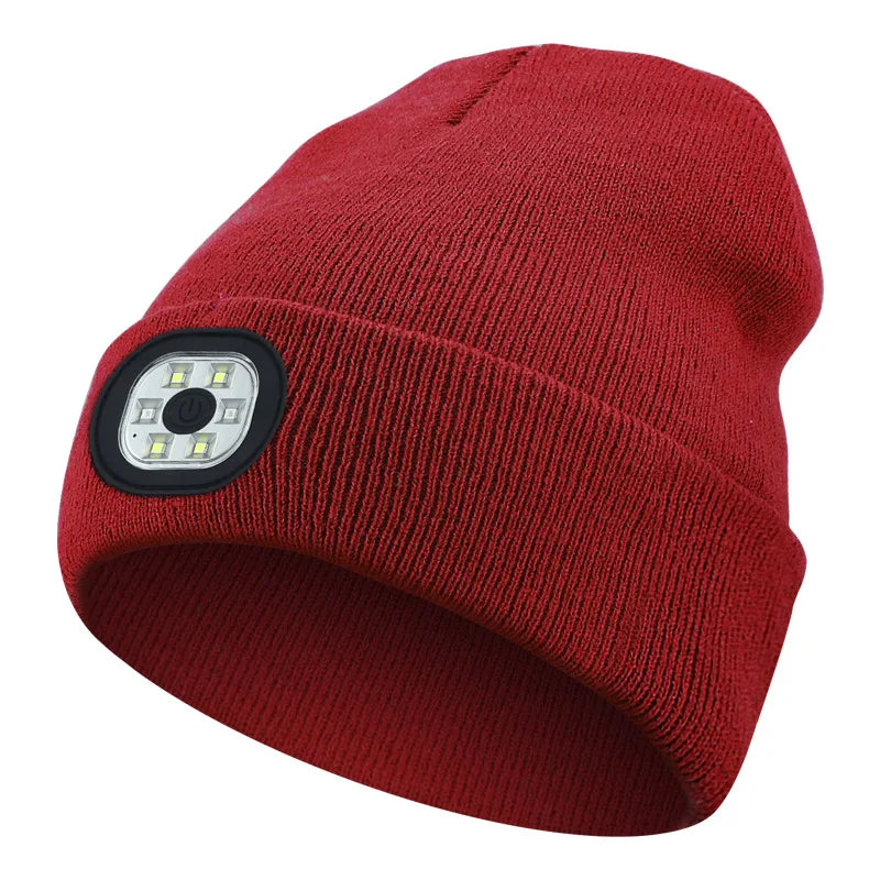 AudioBeam™ 3-in-1 Bluetooth Beanie — Built-In LED Headlamp & Wireless Headphones