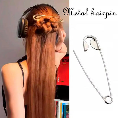 SleekPin™ Large Metal Hair Pin – Effortless Bun in Seconds