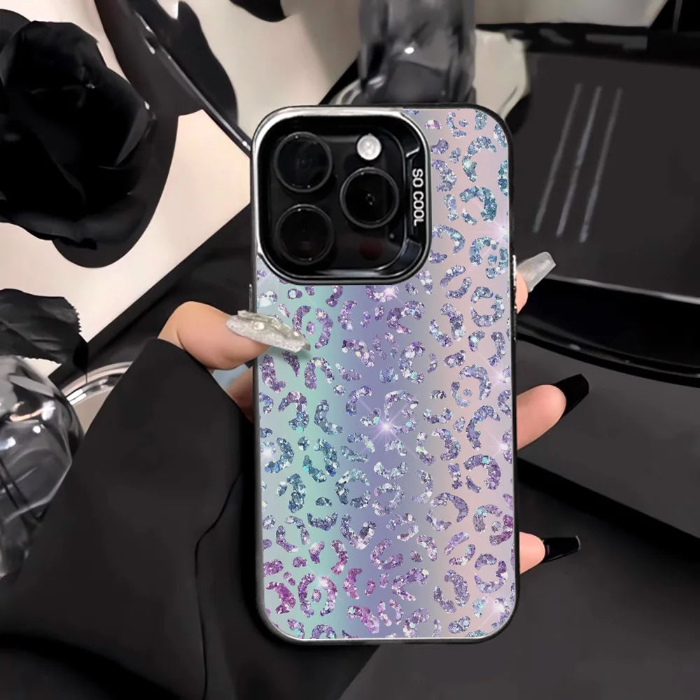 Leopard Print Phone Case for iPhone 11–17 Series – Shockproof Bumper Cover