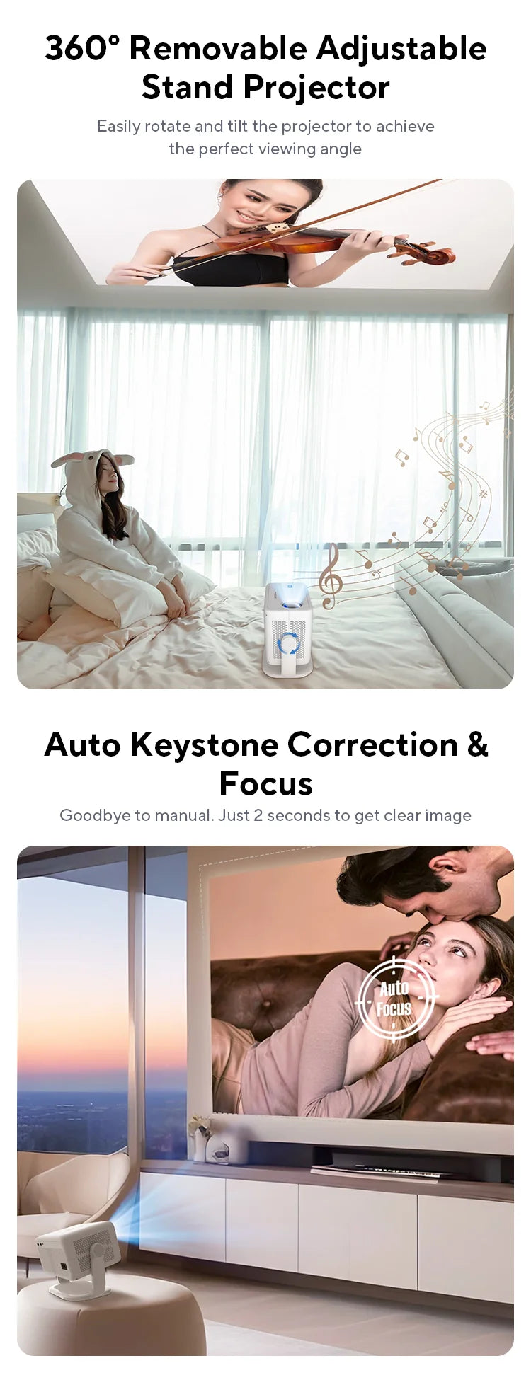 Magcubic™ L018 4K Smart Projector – Portable Home Cinema, 650 ANSI Brightness