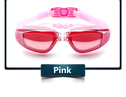 Swimming Goggles Adult Pool Glasses Anti Fog Men Women UV Protection Optical Waterproof Swim Eyewear with Earplugs