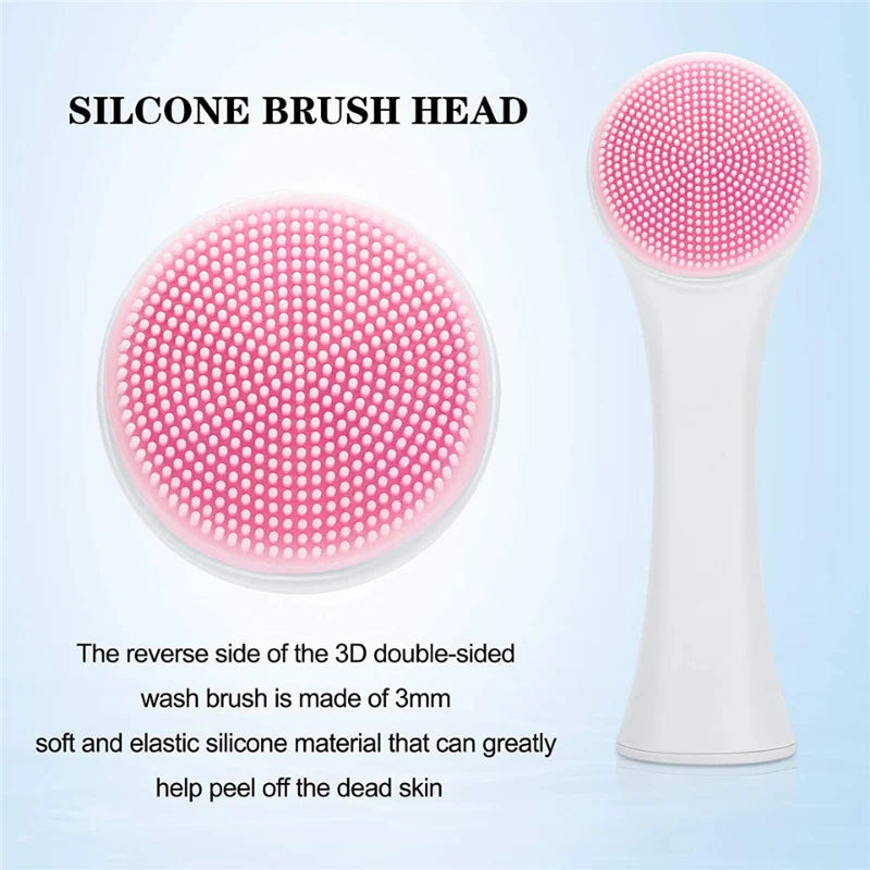 GlowDuo™ Double-Sided Facial Cleansing Brush – Deep Clean, Gentle Exfoliation & Relaxing Massage