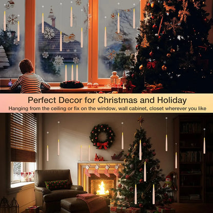 EnchantGlow™ Floating LED Candles with Magic Wand