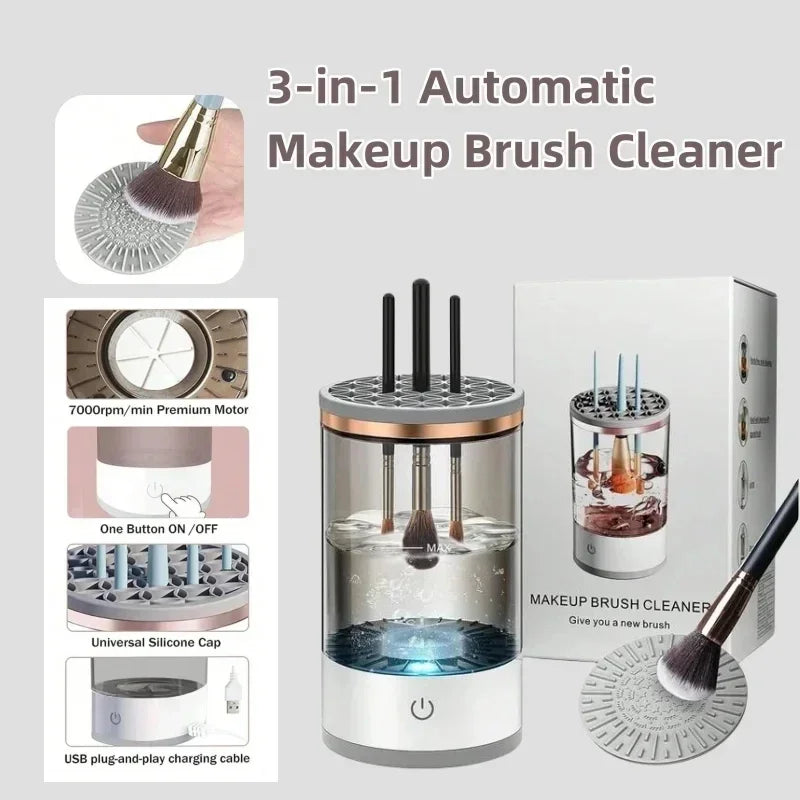 BlushBristle™ Electric Makeup Brush Cleaner – Fast, Gentle &amp; Hands-Free