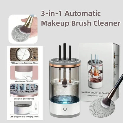 BlushBristle™ Electric Makeup Brush Cleaner – Fast, Gentle &amp; Hands-Free
