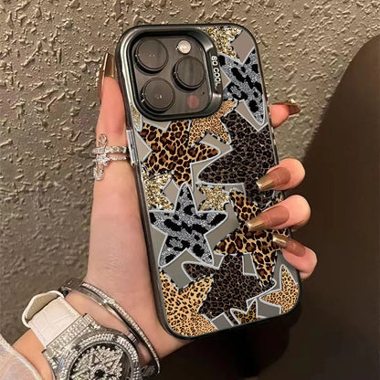 Leopard Print Phone Case for iPhone 11–17 Series – Shockproof Bumper Cover