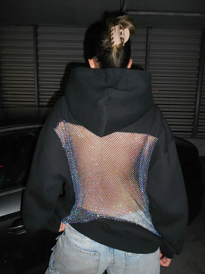 Backless Mesh Hoodie – Lightweight & Breathable Y2K Design