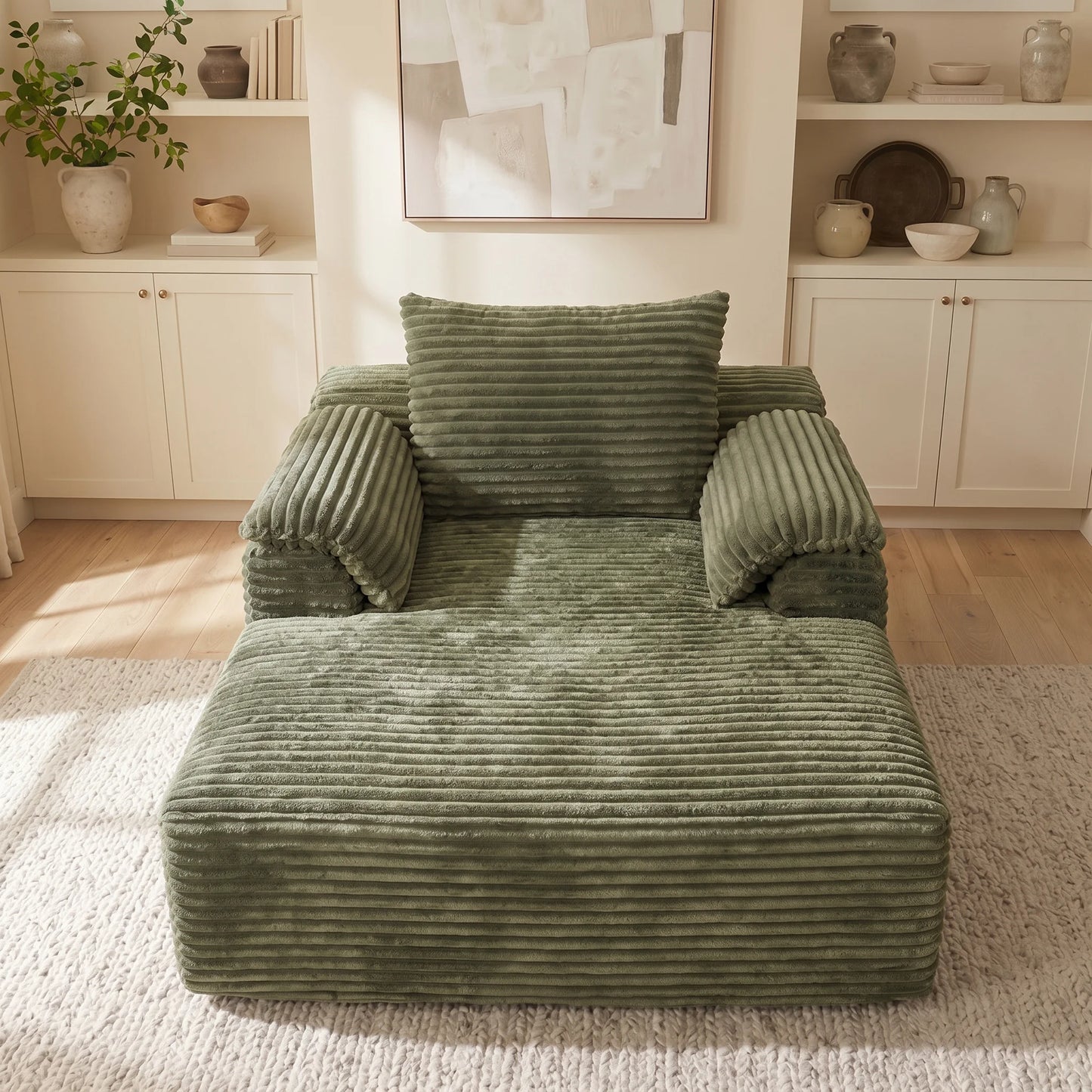 RidgeLoft™ 67" Oversized Corduroy Chaise Lounge & Sofa Bed