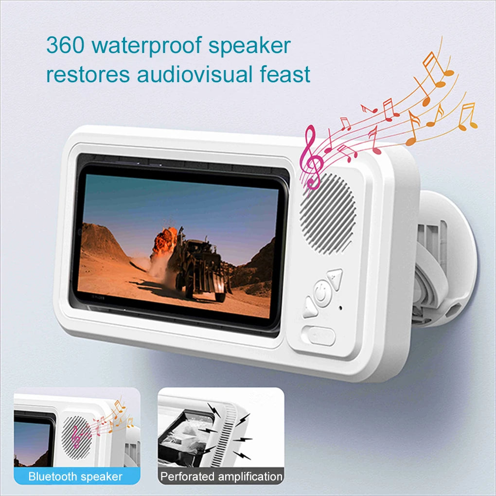 MistBox™ Waterproof Shower Phone Holder & Bluetooth Speaker