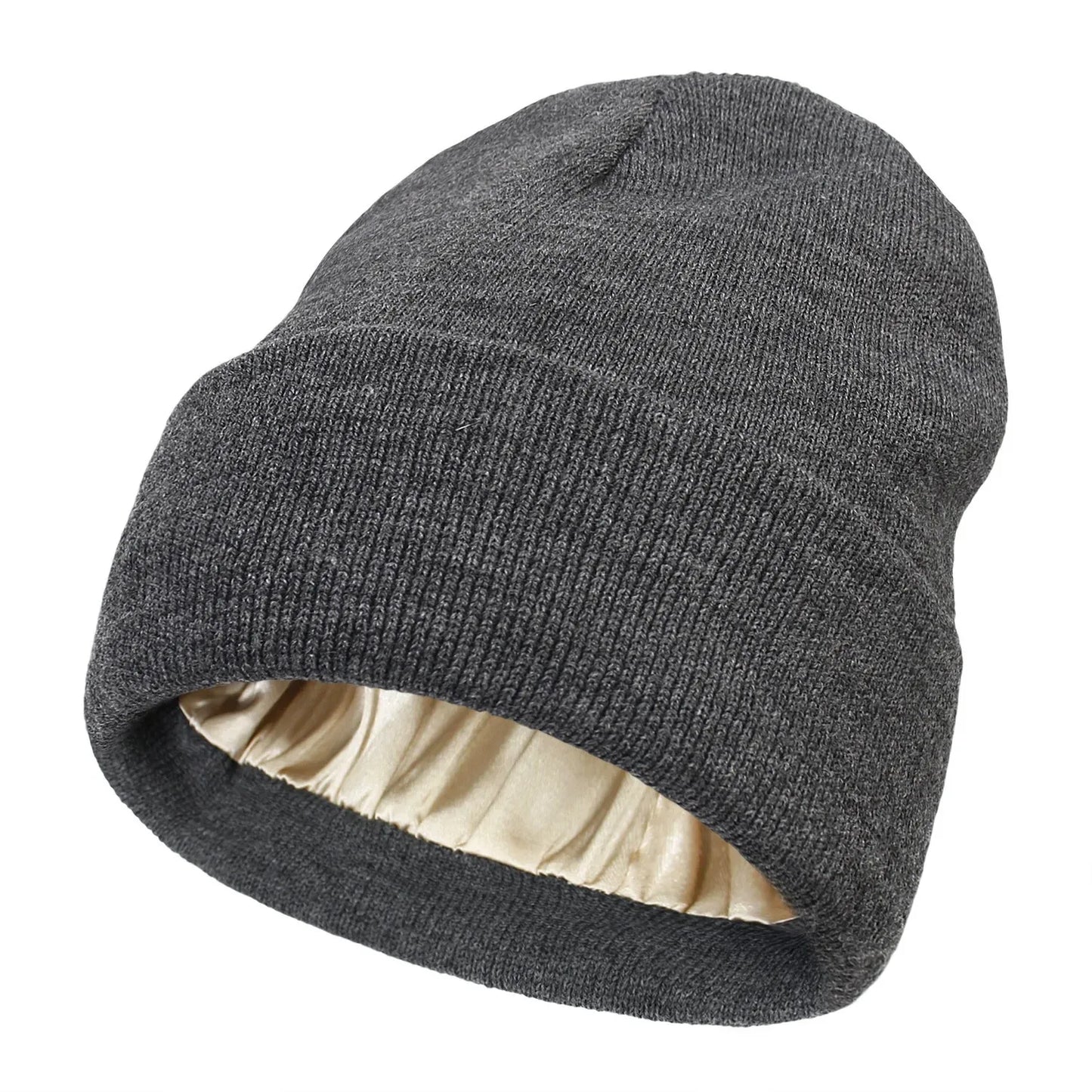 SatinCore™ Frizz-Free Thermal Beanie – Silk-Lined Unisex Winter Hat