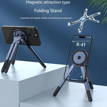 Portable Laptop Stand – Foldable Magnetic Metal Stand