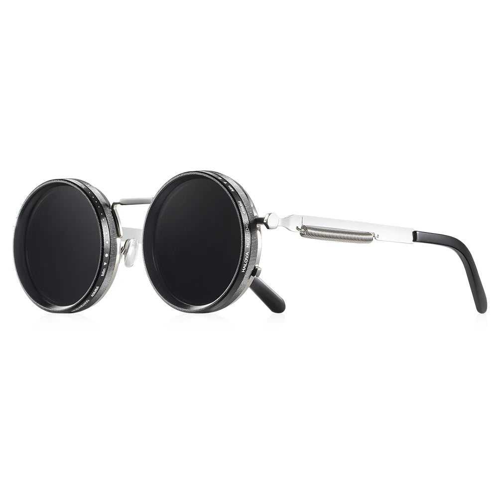 CRIXALIS Polarized Adjustable-Tint Sunglasses (ND9) – UV400 Retro Round Shades
