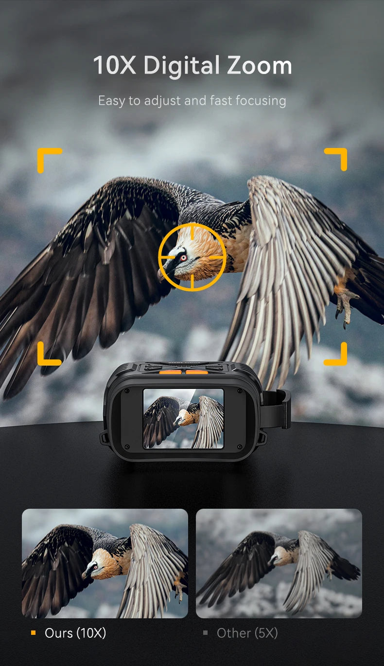 TrailView™ 1080P Night Vision Binoculars – 800m Infrared Range & 2.8” Screen