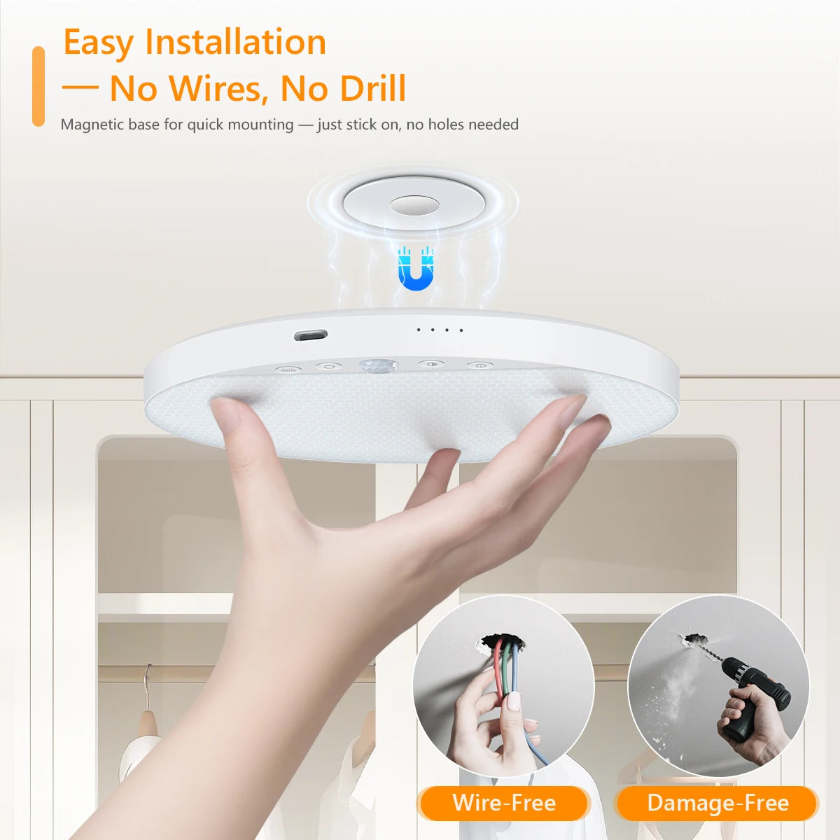 LumaSense™ Magnetic Motion Sensor Ceiling Light