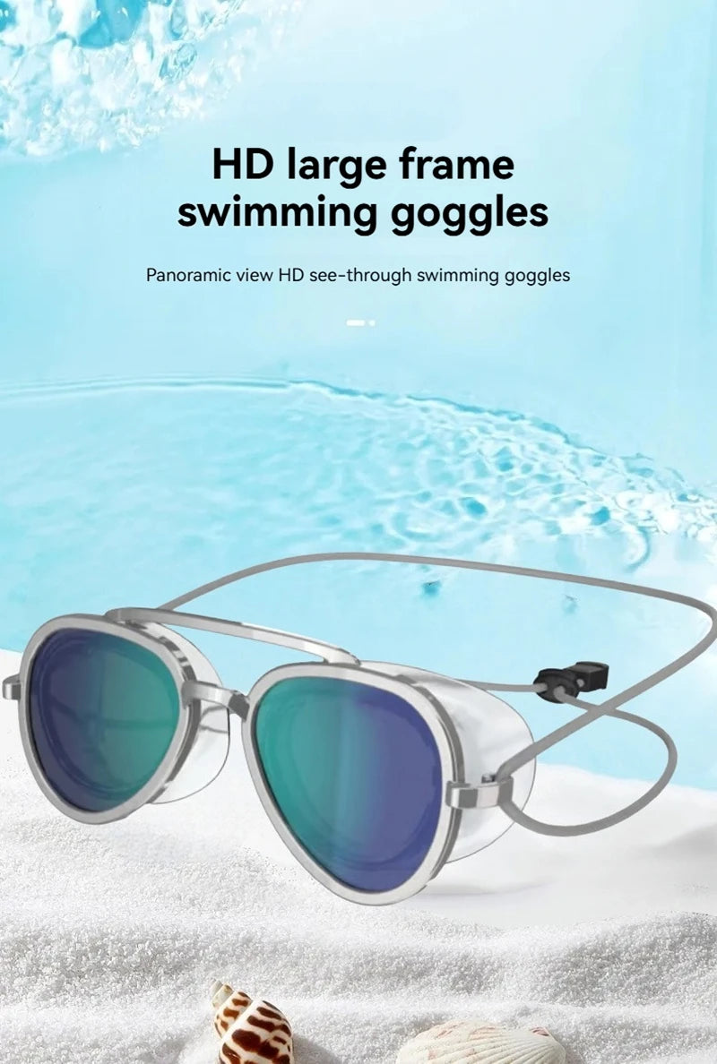 AquaVue™ Retro Sunglass Goggles – Full View Anti-Fog Swim Goggles