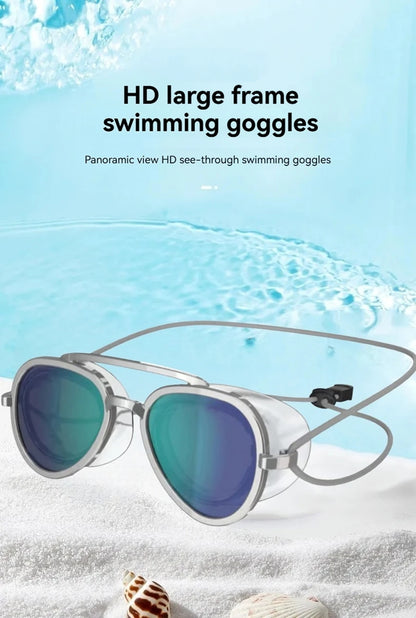 AquaVue™ Retro Sunglass Goggles – Full View Anti-Fog Swim Goggles