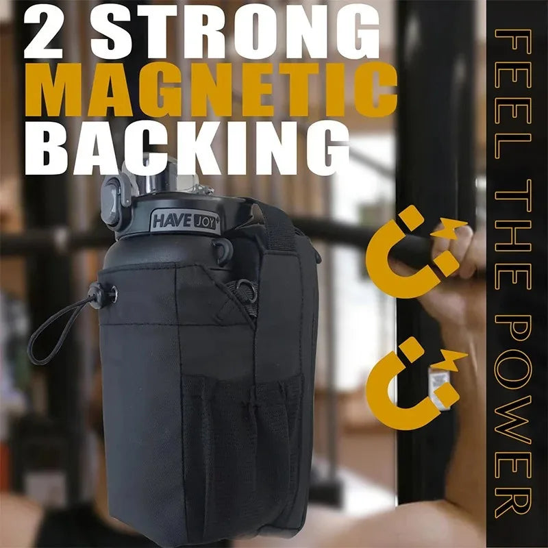 GripVault™ Magnetic Gym Bag – Hands-Free Phone & Bottle Holder